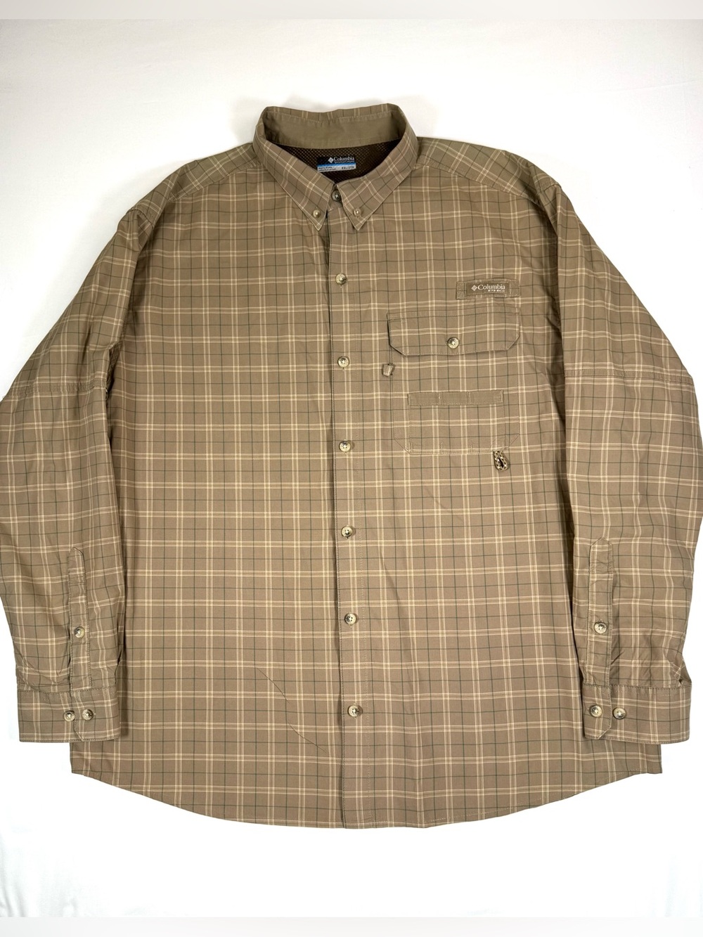 COLUMBIA Mens PHG Hunting Shirt XXL Plaid Vented Outdoorsman Gorpcore Outdoors